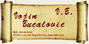 Vojin Bucalović vizit kartica